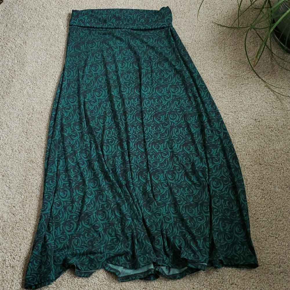 Lularoe maxi dress - green swirls